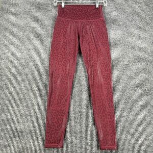 All Fenix Leggings Womens Size Small Red Shimmer Activewear Workout Gym Lift